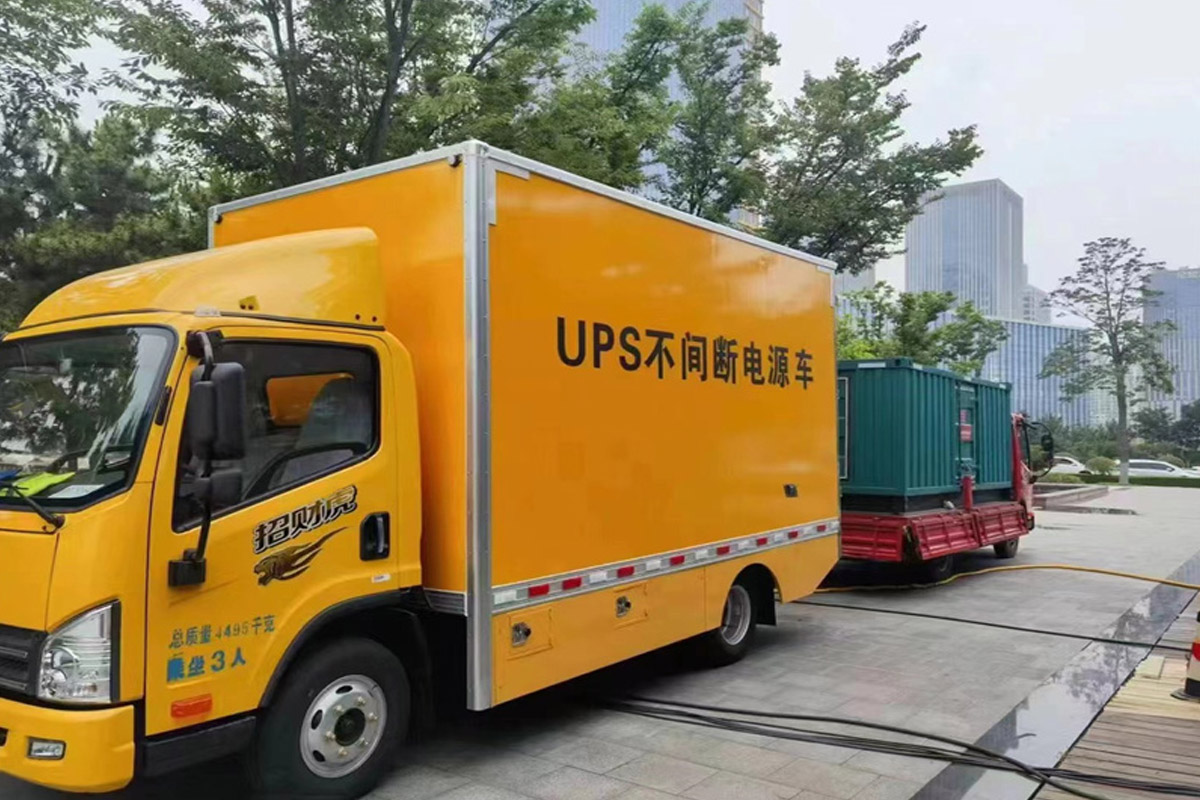 五通桥发电机租赁施工现场