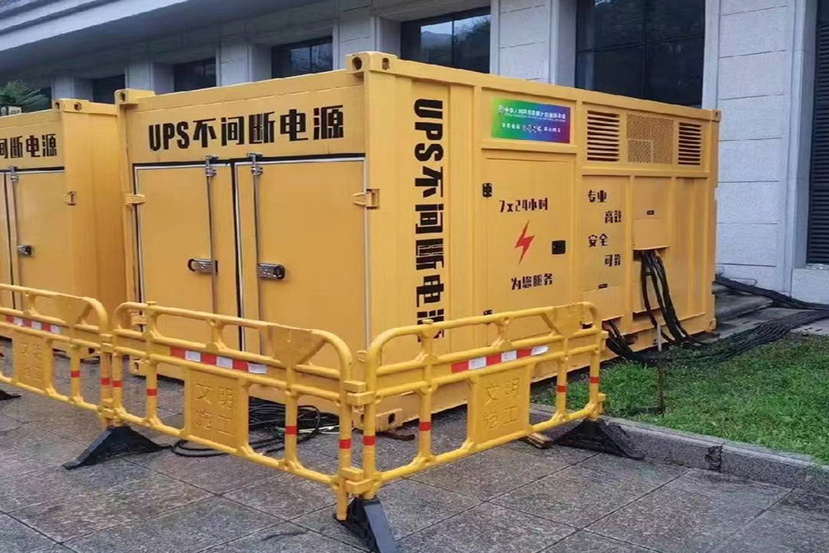 五通桥发电机租赁施工现场