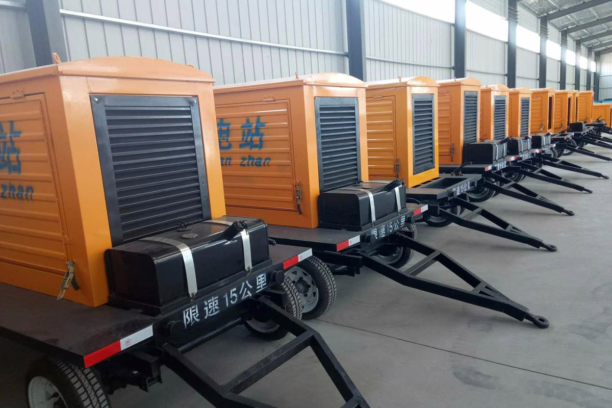 五通桥发电机租赁施工现场